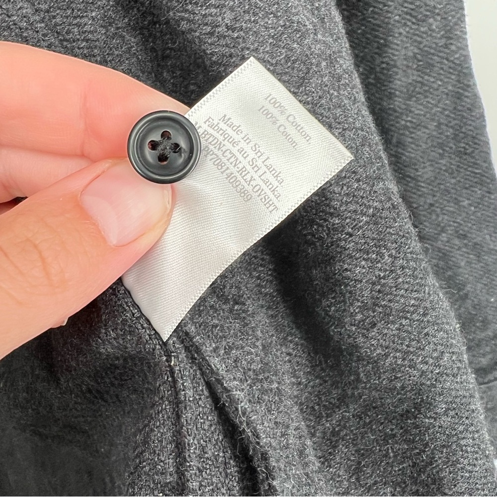 Everlane Men’s Charcoal Grey The Heavyweight Overshirt Flannel Uniform - Picture 9 of 9